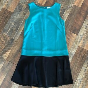 Teal & Black color block, Loft dress size 10